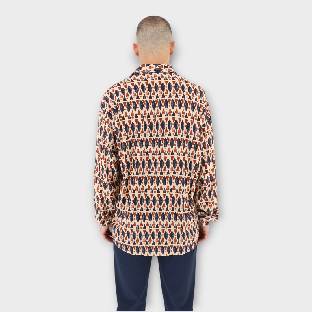 REGULAR SHIRT - CAPPUCCINO PRINT - Image 2