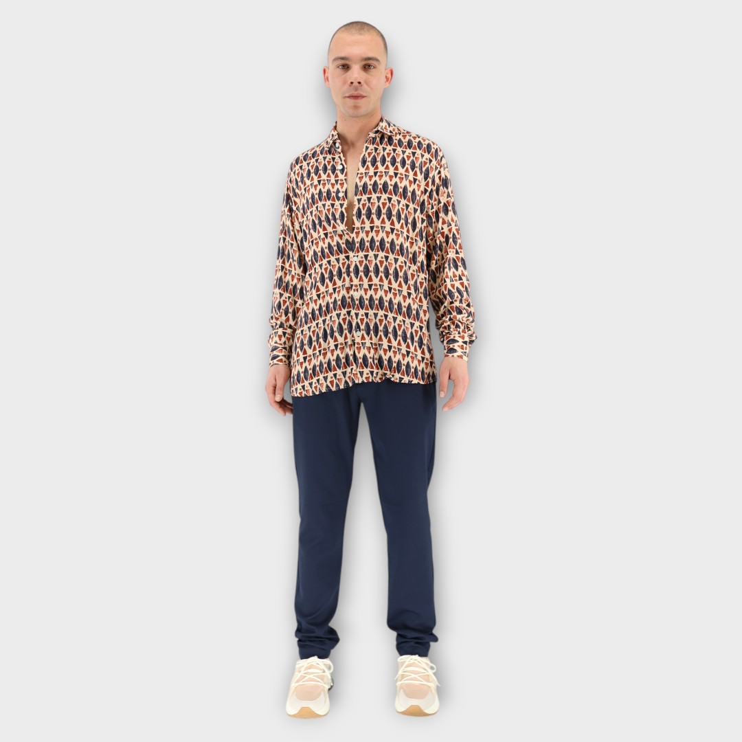 REGULAR SHIRT - CAPPUCCINO PRINT - Image 3