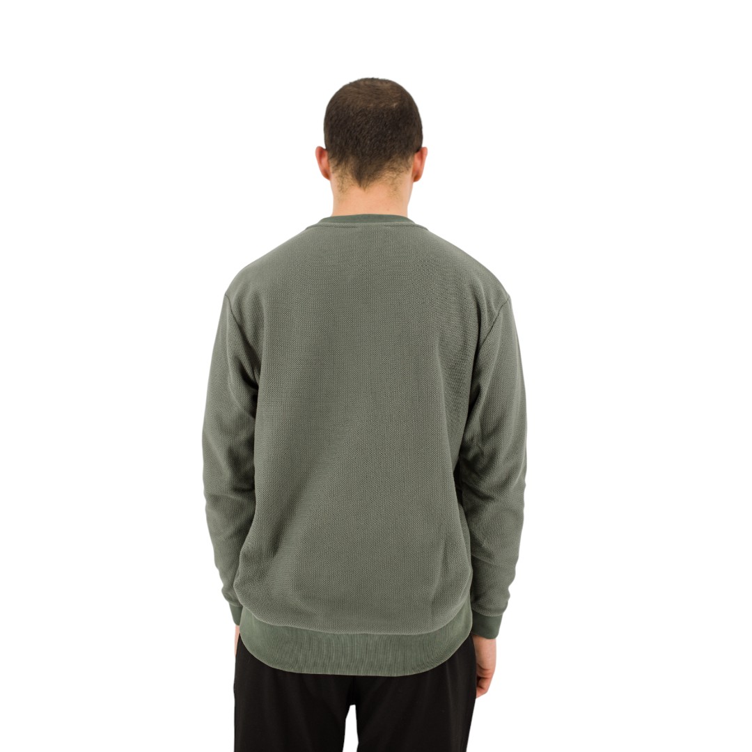 Μπλούζα Waffle Weaving Pattern - Khaki - Image 3
