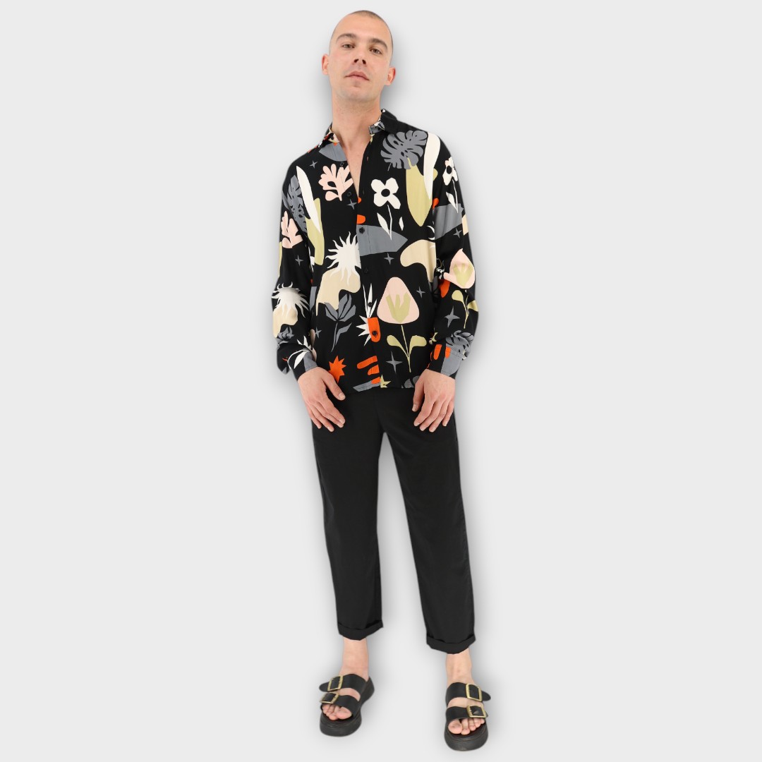 REGULAR SHIRT - ABSTRACT PRINT - Image 2