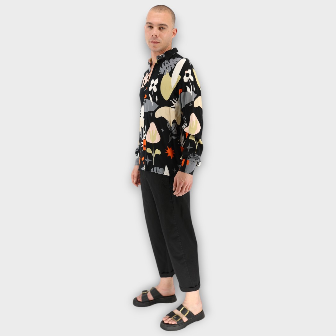 REGULAR SHIRT - ABSTRACT PRINT - Image 3