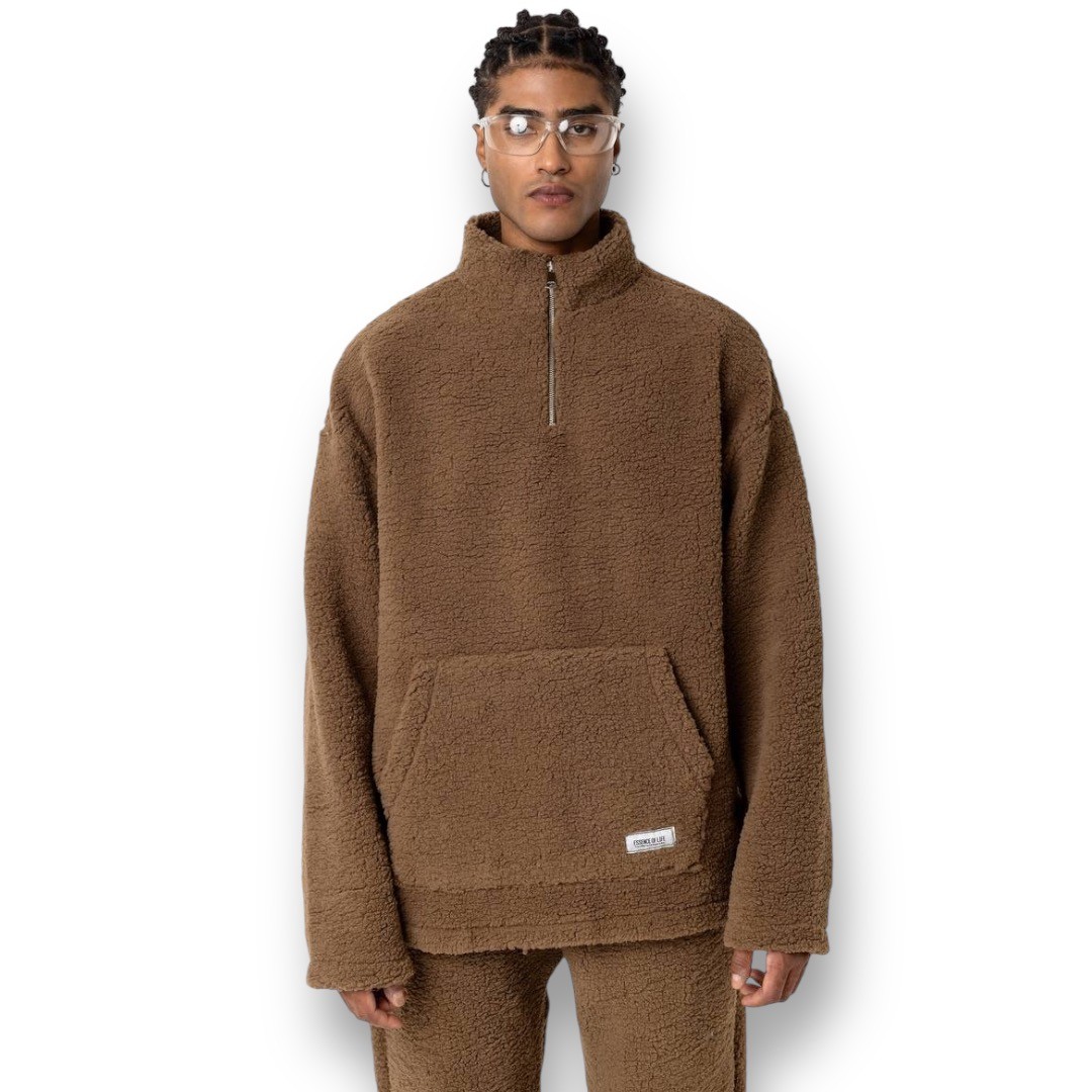 TEDDY SWEATSHIRT - BROWN