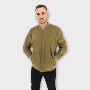 Casual Jacket με φερμουάρ - OLIVE GREEN