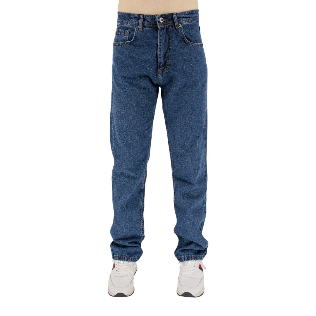 STRAIGHT LEG BLUE DENIM
