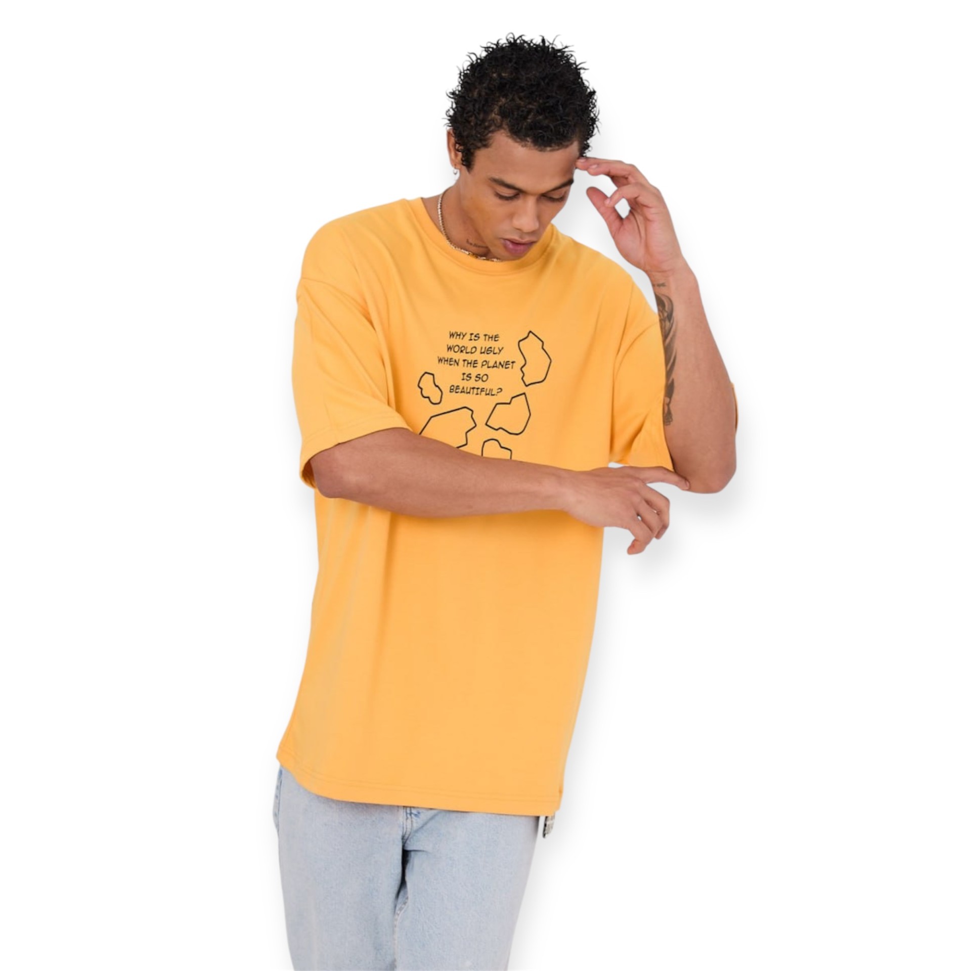 T-shirt με στάμπα - Yellow - Image 2