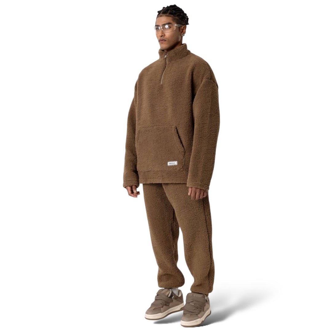 TEDDY SWEATSHIRT - BROWN - Image 2