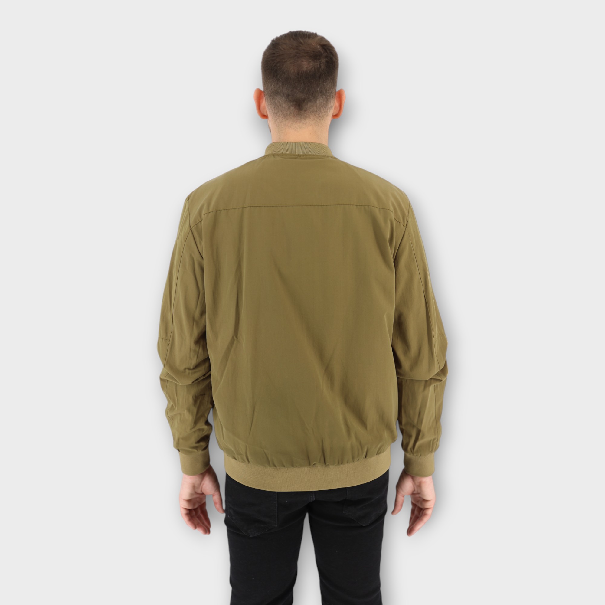 Casual Jacket με φερμουάρ - OLIVE GREEN - Image 2