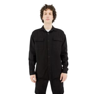 OVER DENIM SHIRT - BLACK