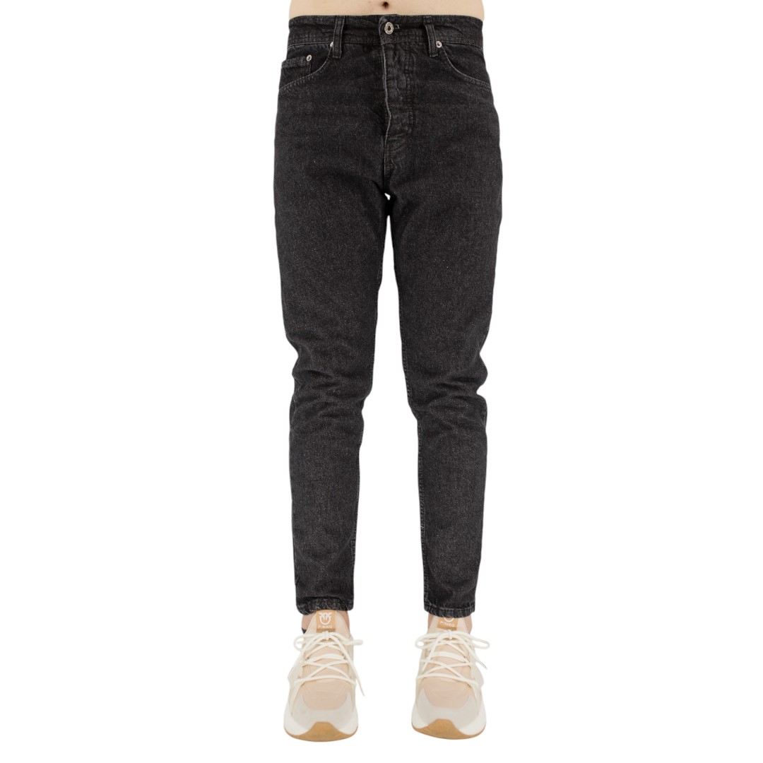 BAGGY SLIM DENIM - Off Black