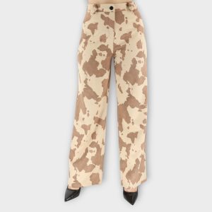 Παντελόνι Wide-Leg cow - Taupe