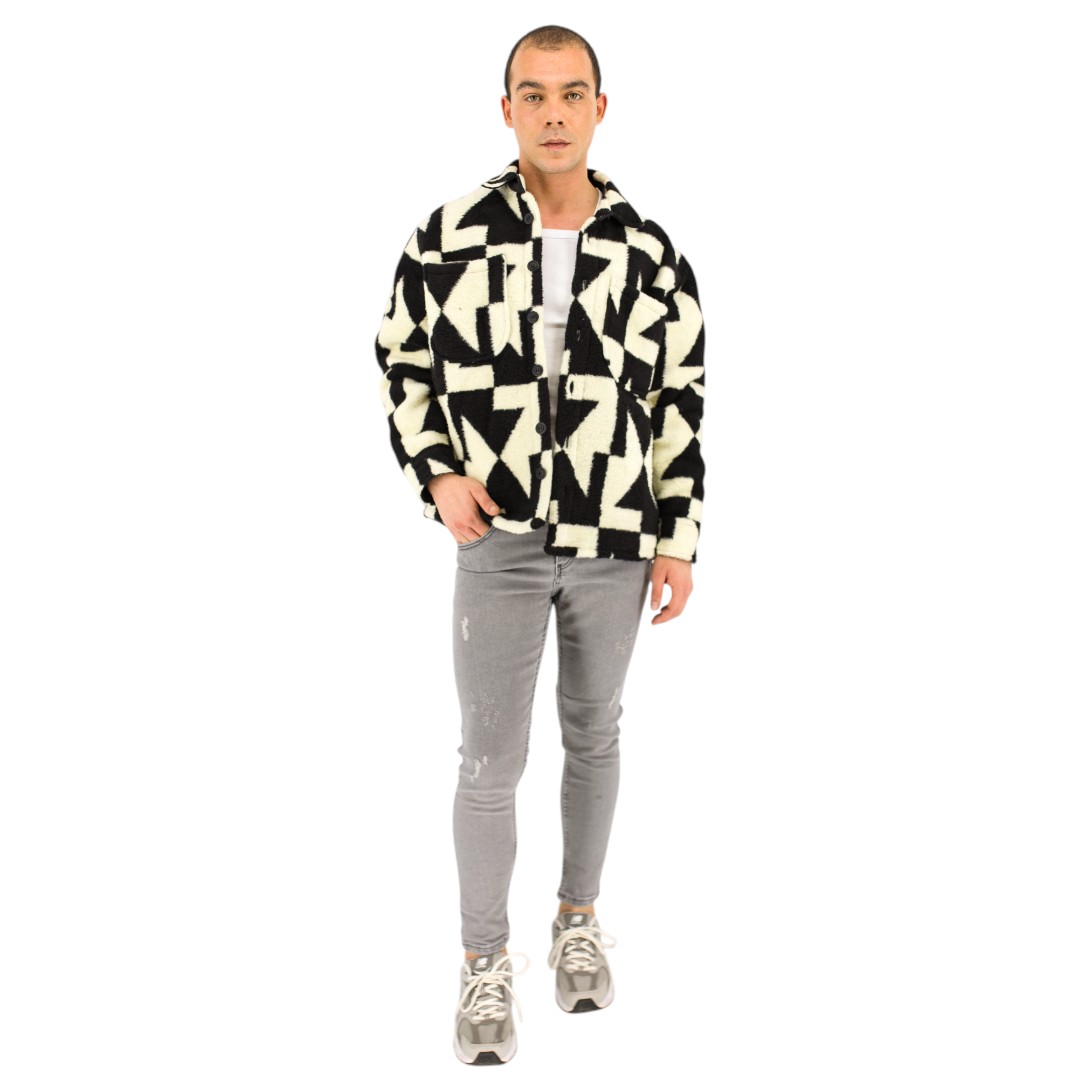 GRAPHIC JACKET - BLACK AND WHITE PATTERN - Image 3