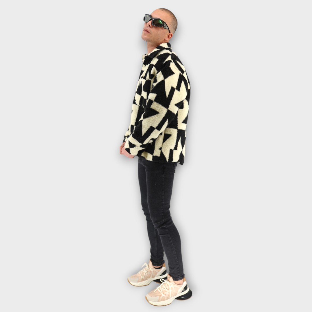 GRAPHIC JACKET - BLACK AND WHITE PATTERN - Image 4