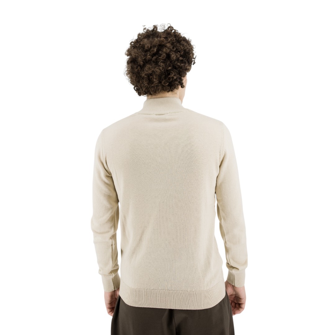 Half-zip Μπλούζα - Beige - Image 3