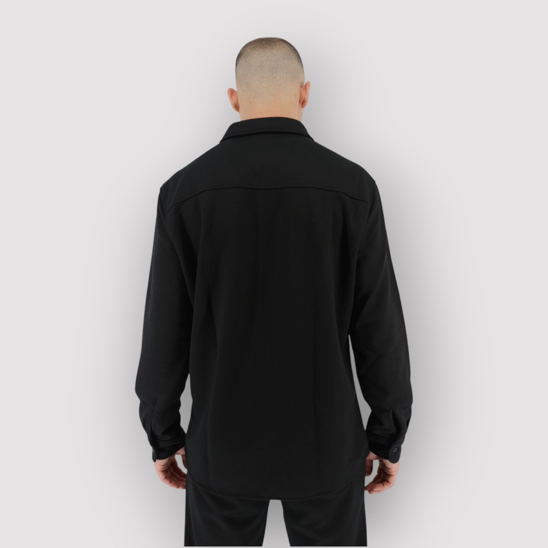 SLIM FIT UTILITY SHIRT - BLACK - Image 3