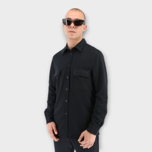 SLIM FIT UTILITY SHIRT - BLUE