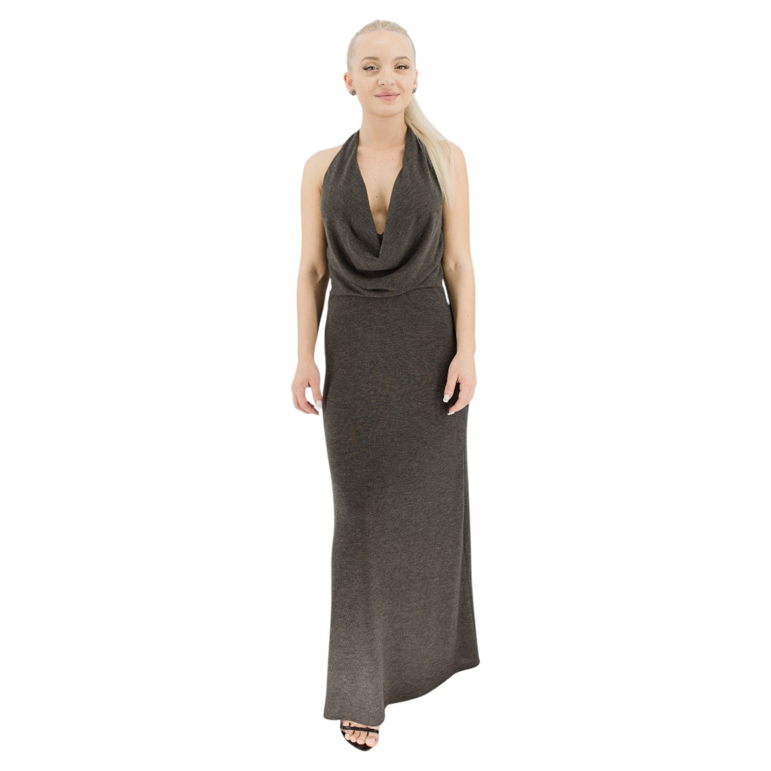 Maxi Dress Ανοιχτή Πλάτη - Grey