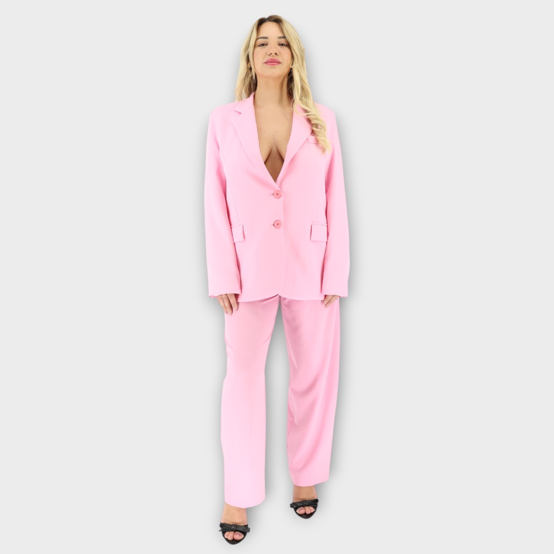 Blazer With Back Cut-Out - Pink