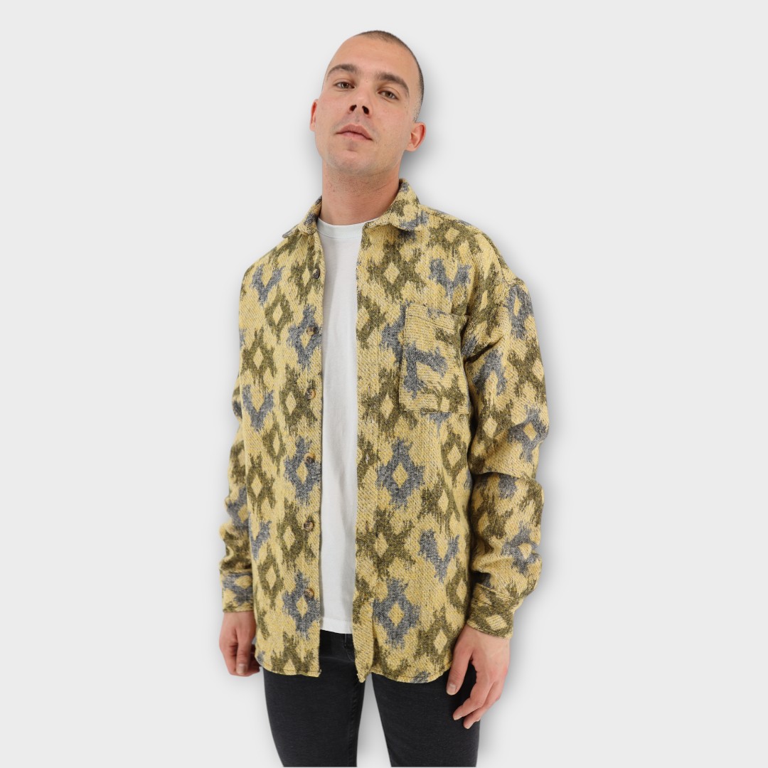OVERSHIRT GOLDEN YELLOW PATTERN - Image 2
