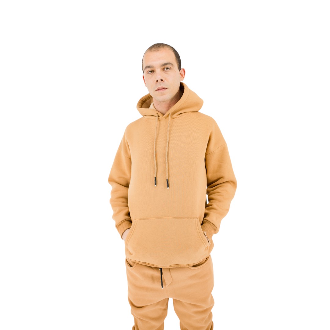 ΜΟΝΟΧΡΩΜΟ HOODIE - CAMEL
