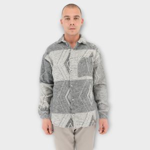 OVERSHIRT LIGHT GREY PATTERN