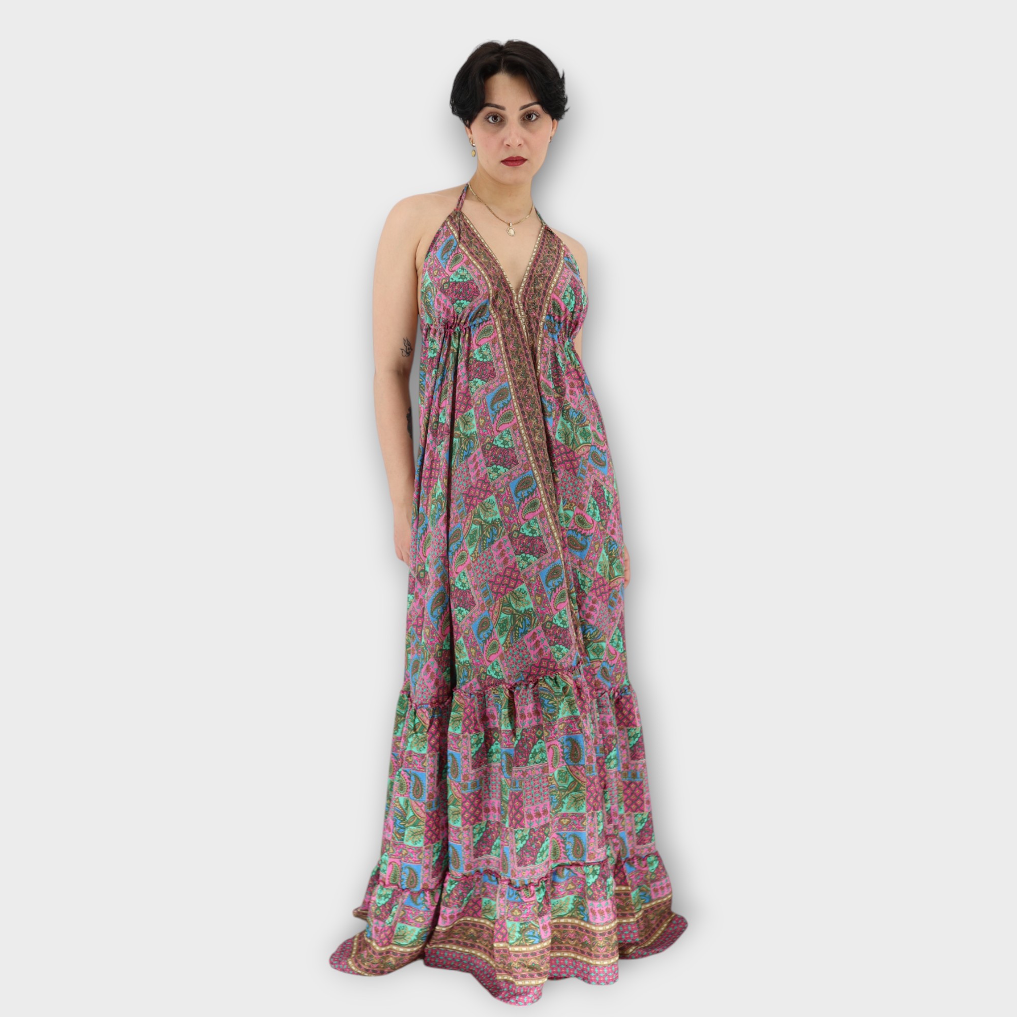 MAXI DRESS BOHO - DUSTY PINK