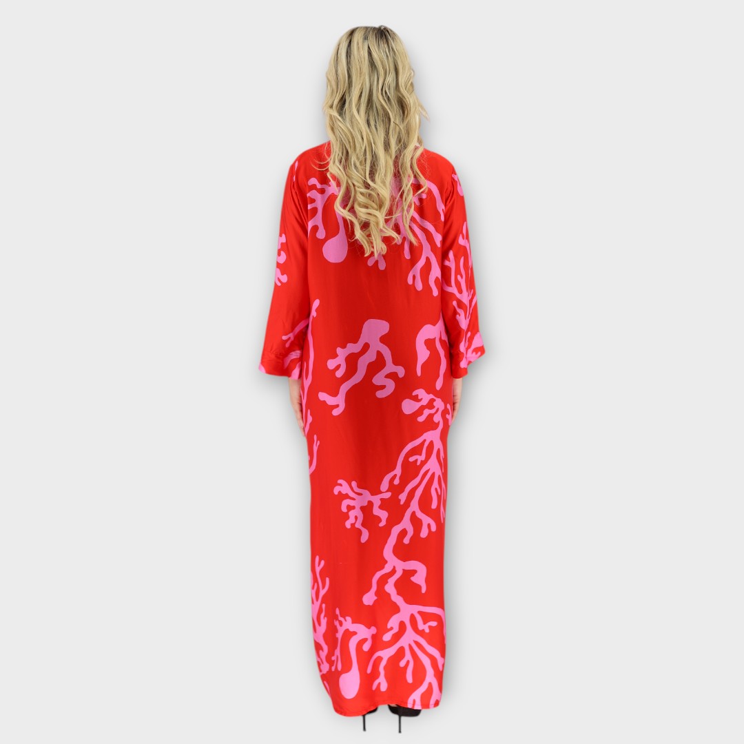 Καφτάνι Print -Flama Red - Image 3