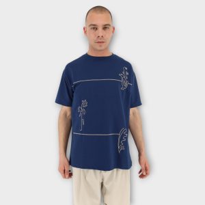 T-shirt με κέντημα - Blue
