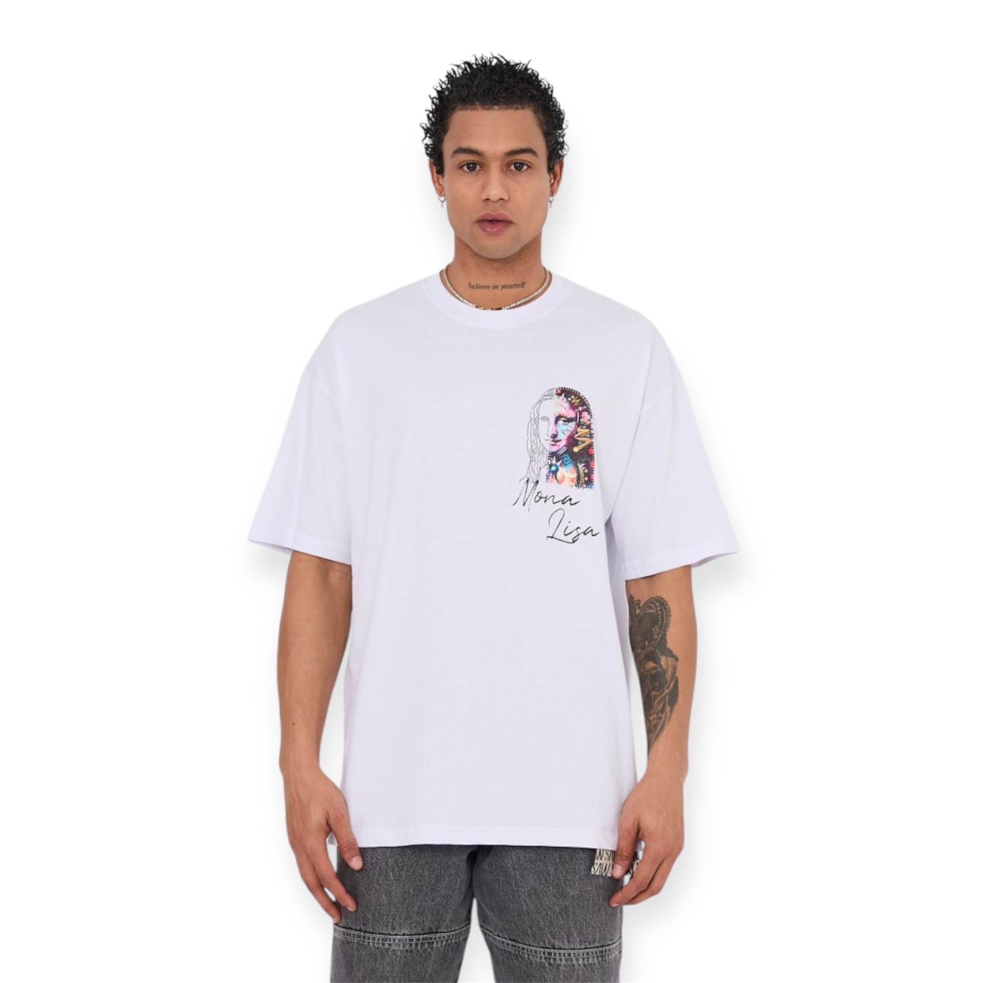 T-shirt Mona Lisa - White