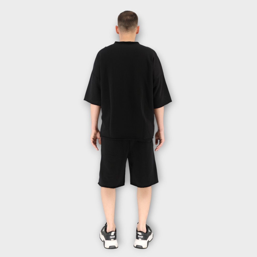 T-SHIRT ¾ ΜΑΝΙΚΙ -BLACK - Image 4