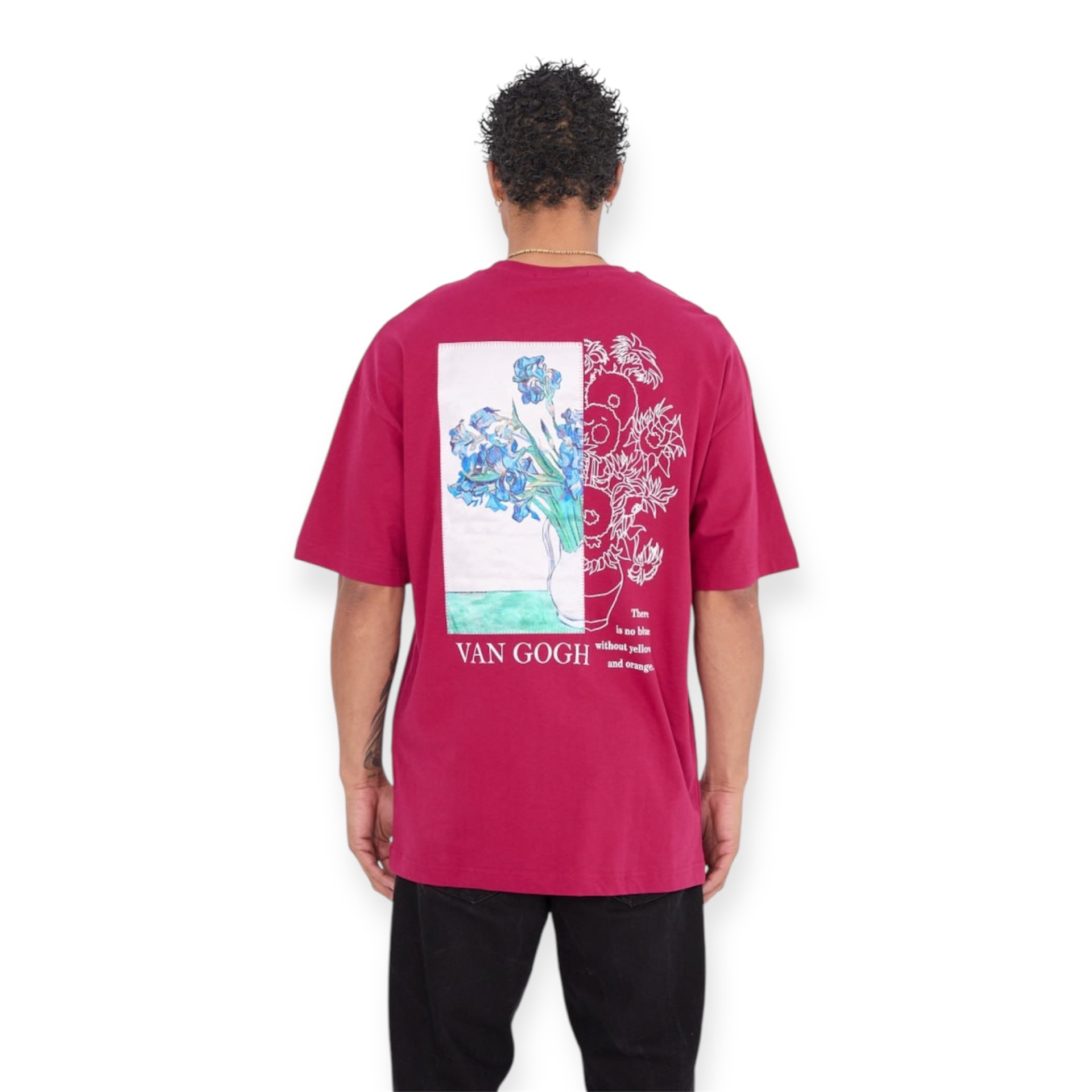 T-shirt με στάμπα - Wine Red - Image 2