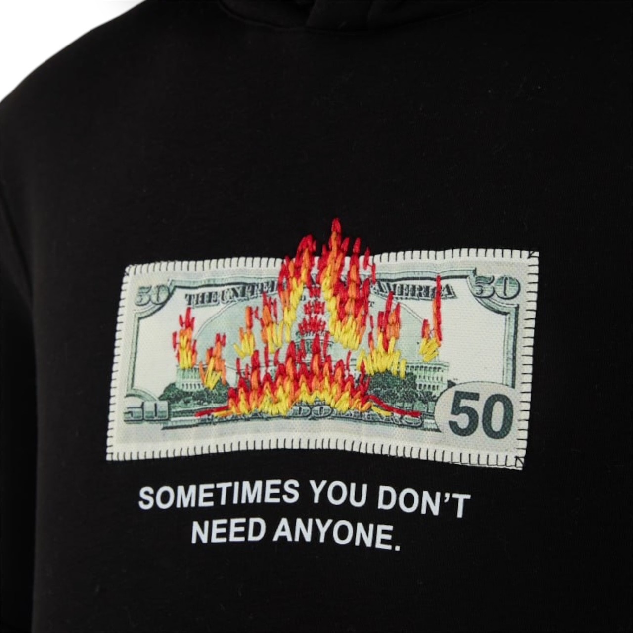 HOODIE DOLLAR - BLACK - Image 2