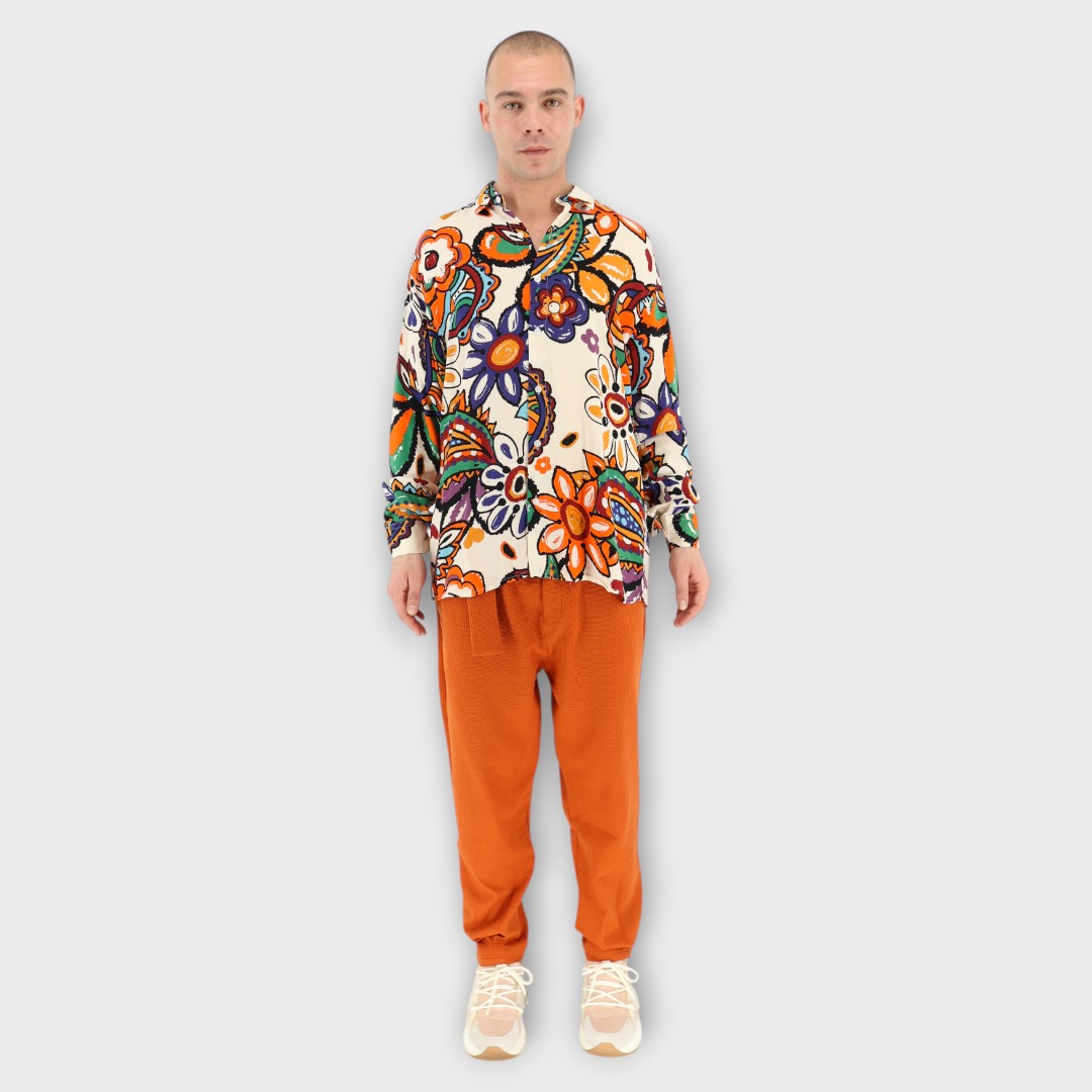 REGULAR SHIRT - ORANGE PRINT