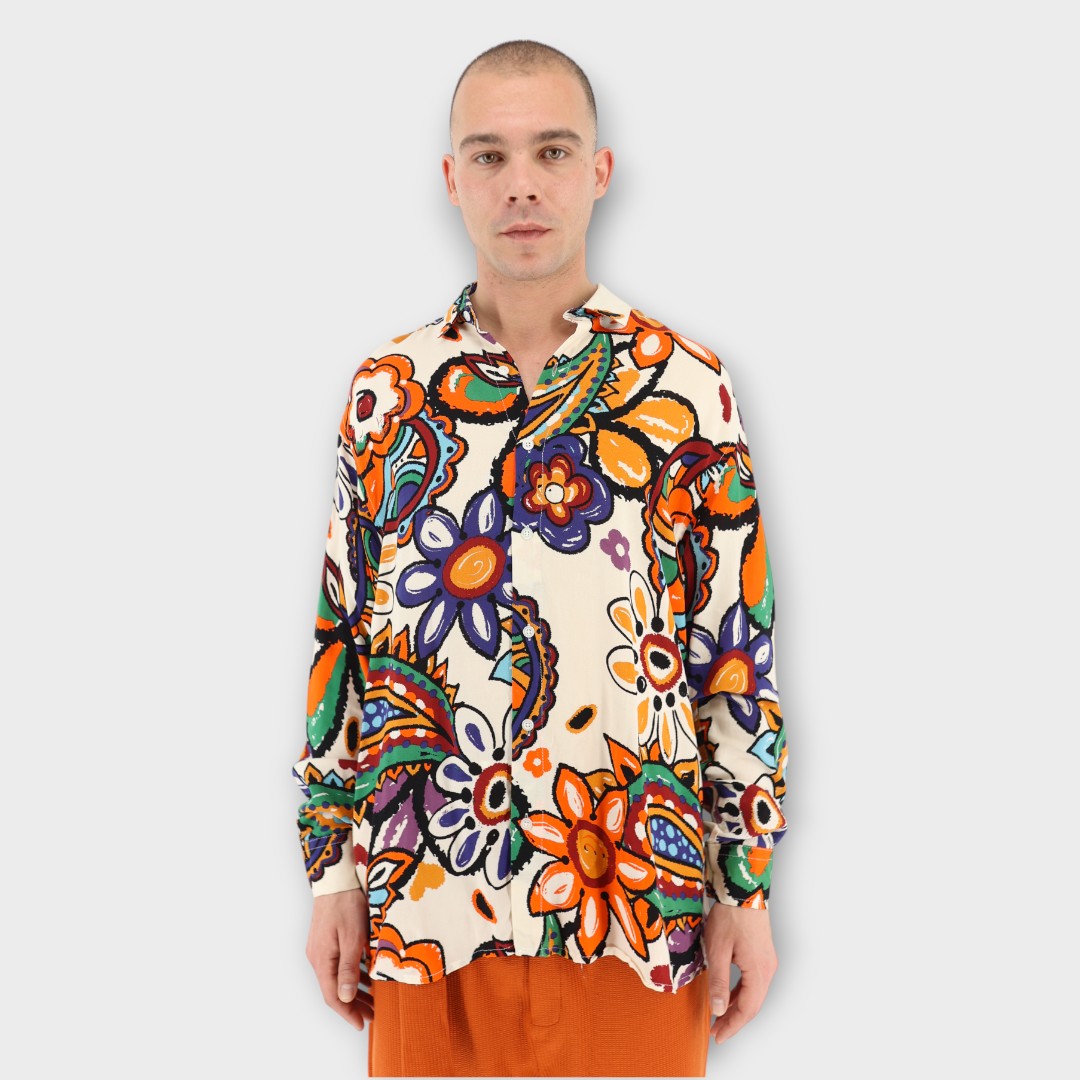 REGULAR SHIRT - ORANGE PRINT - Image 2