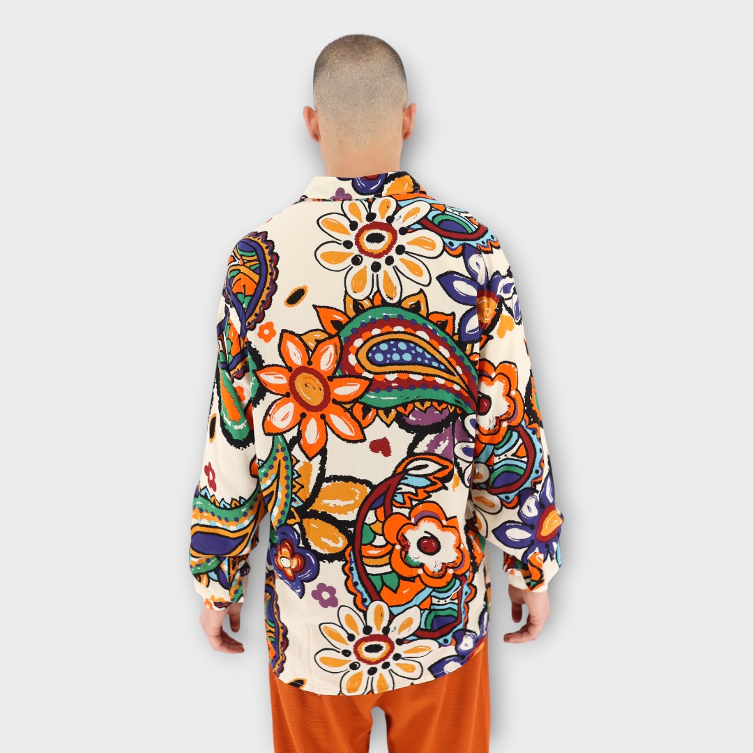 REGULAR SHIRT - ORANGE PRINT - Image 3