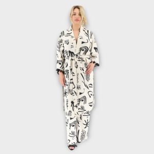 SET KIMONO - BLACK AND WHITE