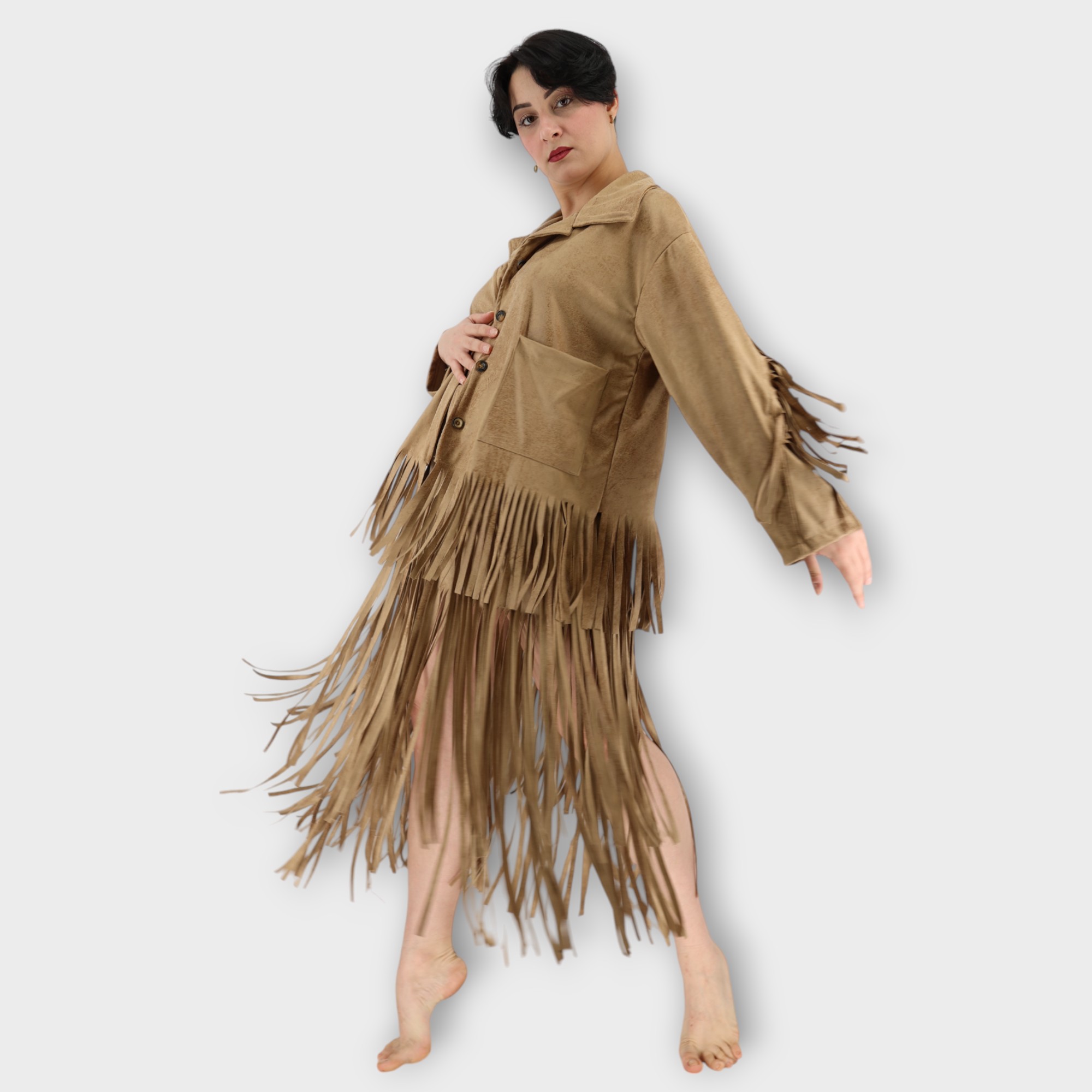 Φούστα Western Style - Cigar Brown - Image 2