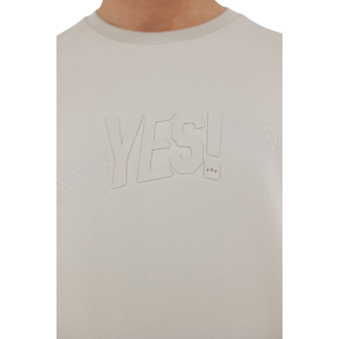 T-shirt YES - Beige - Image 4