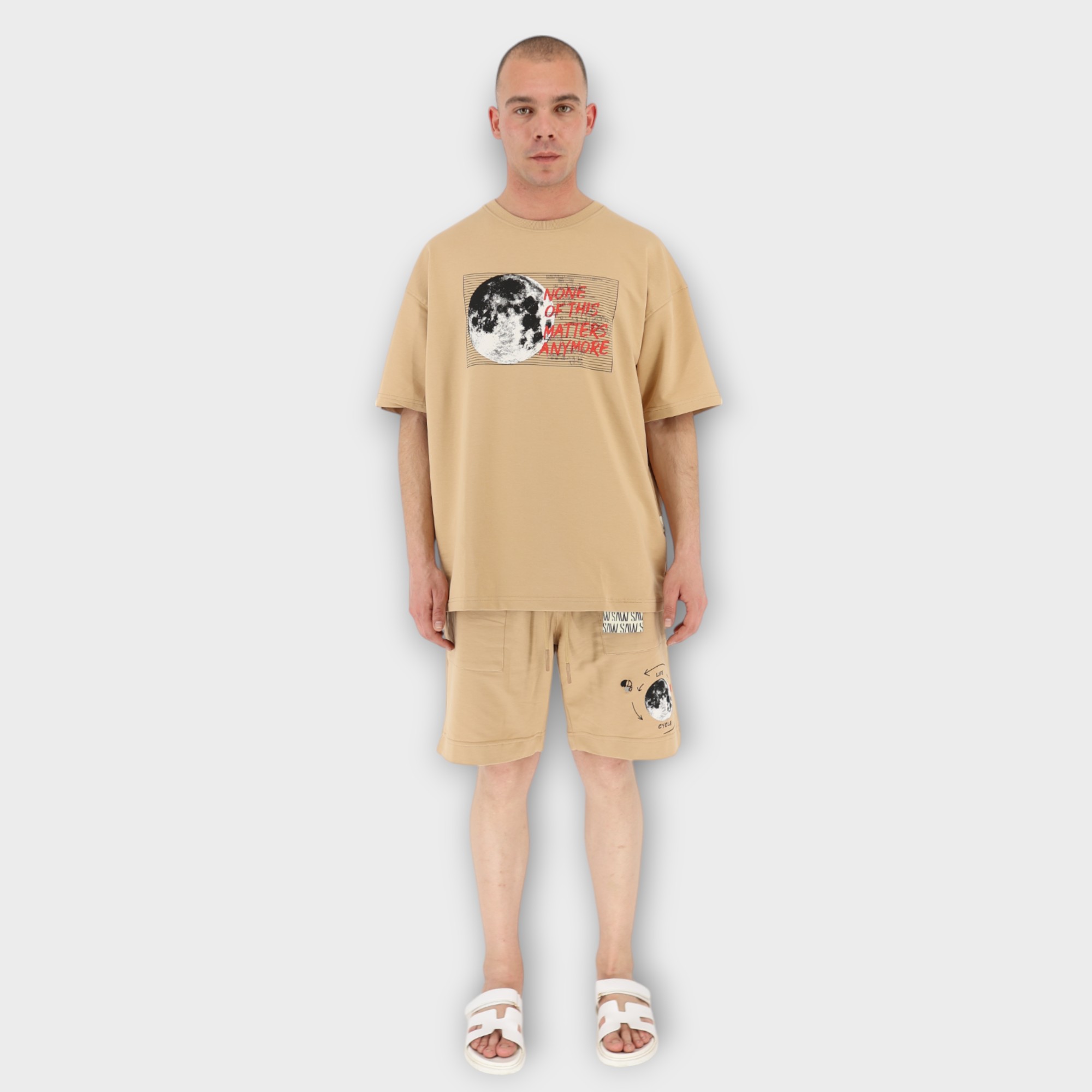 Shorts με στάμπα- Golden Ochre