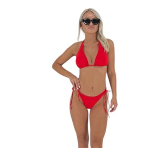 BIKINI – TRIANGLE TOP & ΚΟΡΔΟΝΙ BOTTOM (ΚΟΚΚΙΝΟ)