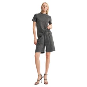 Βερμούδα Grey Strass