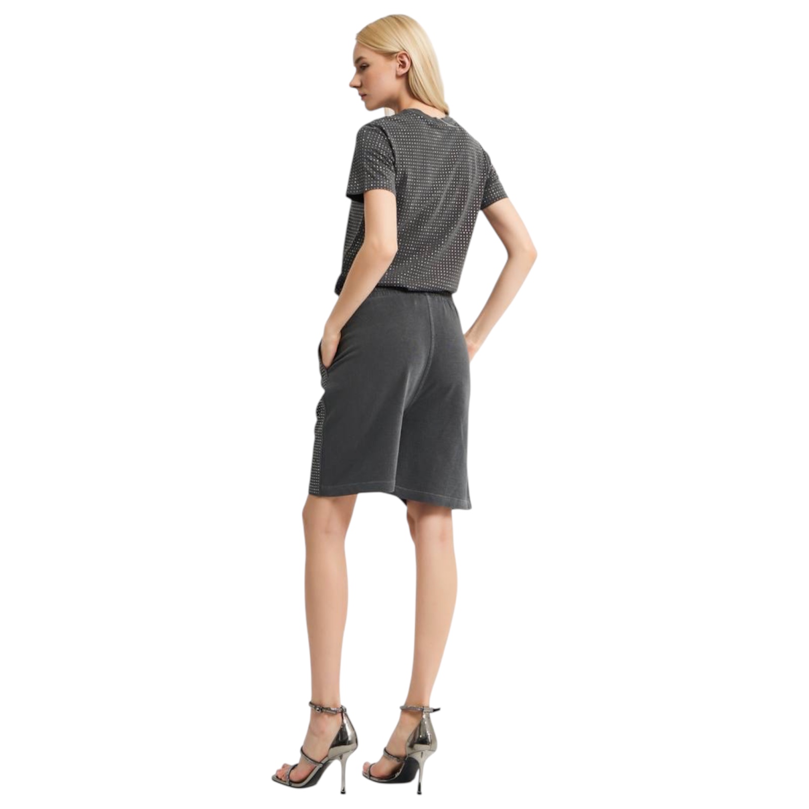 Βερμούδα Grey Strass - Image 2